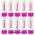 Mini Tubete Lembrancinha Pink - Flowers c/ Nome - 8cm - 20 unidades - Rizzo Personalizado - Imagem 1