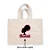 Sacola de Algodão Cru Personalizada - Silhueta Patricinha Mod.4 c/ Nome - 20cm x 22cm - 1 unidade - Rizzo Personalizado - Imagem 1