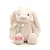 Coelho de Pelúcia Branco com Laço Personalizado - 31cm  - 1 unidade - Rizzo Personalizado - Imagem 2