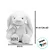 Coelho de Pelúcia Branco com Laço Personalizado - 31cm  - 1 unidade - Rizzo Personalizado - Imagem 4