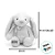 Coelho de Pelúcia Azul com Laço Personalizado - 31cm  - 1 unidade - Rizzo Personalizado - Imagem 4