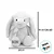 Coelho de Pelúcia Rosa com Laço Personalizado - 31cm  - 1 unidade - Rizzo Personalizado - Imagem 4