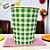 Copo De Papel Xadrez Verde - 270ml - 10 unidades - Rizzo - Imagem 7
