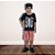 Fantasia Infantil Esqueleto Pirata - Conjunto com Camiseta, Shorts e Bandana - M de 6 a 8 anos - 1 unidade - Rizzo - Imagem 1
