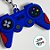 Chaveiro Emborrachado Controle De Video Game - Azul - 12cm - 1 unidade - Rizzo - Imagem 2
