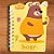 MIni Bloco Para Anotações Urso - Amarelo - 60 Folhas - 8x11,5cm - 1 unidade - Rizzo - Imagem 1