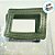 Sacola Transparente PVC com Alça Quadrada de Couro Verde Musgo - 15x15x10cm - 1 unidade - Rizzo - Imagem 2