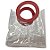 Sacola Transparente PVC com Alça Redonda de Couro Vinho - 15x15x10cm - 1 unidade - Rizzo - Imagem 5