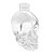 Frasco para Perfumaria de Vidro - Caveira Transparente - 180ml - 1 unidade - Rizzo - Imagem 1