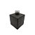 Frasco para Perfumaria de Vidro Quadrado - Cube Preto Fosco - 220ml - 1 unidade - Rizzo - Imagem 2