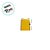 Bloco para Anotação Personalizado Escrita Branca De Couro com Caneta - Amarelo - 70 Folhas - 14,5x18cm - 1 unidade - Riz - Imagem 2