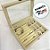 Porta Jóias Com Visor Personalizado com Nome Dourado - Bege - 20x4x15cm - 1 unidade - Rizzo - Imagem 3