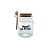 Pote de Vidro com Colher de Madeira e Tampa de Rolha Personalizada com Nome ou Frase em Preto - 250ml - 7cm x 10cm - 1 u - Imagem 1