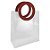 Sacola Transparente Fosca PVC com Alça Redonda de Couro Marsala - 23x20x10cm - 10 unidades - Rizzo - Imagem 3