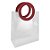 Sacola Transparente Fosca PVC com Alça Redonda de Couro Marsala - 32x26x14,5cm - 12 unidades - Rizzo - Imagem 2