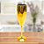 Taça champagne Metalizada Ouro - 20cm - 1 unidades - Rizzo - Imagem 1
