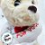 Urso De Pelúcia " Sou Louco Por Você " -  Bege - 19cm - 1 unidade - Rizzo - Imagem 3