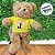 Urso De Pelúcia Com Suéter Amarelo - Marrom - 29cm - 1 unidade - Rizzo - Imagem 5