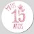 Adesivo "Meus 15 Anos" Rosa - Ref.2310 - Hot Stamping - 4x4cm - 25 unidades - Stickr - Rizzo - Imagem 2