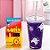 Kit Copo com Canudo e Giz - Wish Roxo - 1 unidade - Rizzo - Imagem 1