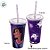 Kit Copo com Canudo e Giz - Wish Roxo - 1 unidade - Rizzo - Imagem 2