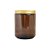 Pote de Vidro Âmbar com Tampa de Alumínio Dourada - 230ml - 1 unidade - Rizzo - Imagem 4