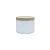 Lata de Metal com Tampa Estampa Madeira - Branca - 120ml - 6x5cm - 1 unidade - Rizzo - Imagem 1