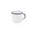 Caneca Esmaltada 06 - Branco - 160ml - 6x6cm - 1 unidade - Rizzo - Imagem 1