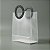 Sacola Transparente Fosca PVC com Alça Redonda de Couro Preto - 27x23x11cm - 10 unidades - Rizzo - Imagem 1