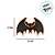 Enfeite Decorativo De Halloween Com Glitter - Morcego - Laranja - 24x17cm - 1 unidade - Rizzo - Imagem 2