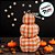 Enfeite Decorativo De Halloween - Trio De Abóbora Xadrez - Laranja - 33cm - 1 unidade - Rizzo - Imagem 3