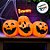 Enfeite Decorativo De Halloween - Trio De Abóbora Irmãos Moranga Alfa - 25x50cm - 1 unidade - Rizzo - Imagem 1