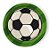 Prato de Papel Redondo - Futebol - 18,5x18,5cm - 8 unidades - Rizzo - Imagem 1