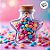 Potinho de Vidro Estrela com Tampa de Rolha - 60ml - 6x6,5cm - Rizzo - Imagem 4