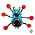 Brinquedo Rasteja Na Parede Assusta - Sticky Aranha Azul - 8cm - 1 unidade - Rizzo - Imagem 5