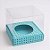 Caixa Mini Bolo G (8cm x 8cm x 8cm) Azul Com Bolinha Marrom - 10 unidades - Assk - Rizzo - Imagem 1