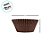Formas Italianas Forneáveis Muffin - Marrom - 5x4x5cm - 10 unidades - Ecopack - Rizzo - Imagem 2