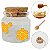 Kit Potinho de Vidro de Favo com Dosador de Mel - Fio de Juta e Tampa de Rolha 50ml - 4,5cm - 24 unidades - Rizzo - Imagem 1