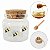 Kit Potinho de Vidro de Abelha 2 com Dosador de Mel - Fio de Juta e Tampa de Rolha 50ml - 4,5cm - 24 unidades - Rizzo - Imagem 1