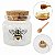 Kit Potinho de Vidro de Abelha 1 com Dosador de Mel - Fio de Juta e Tampa de Rolha 50ml - 4,5cm - 24 unidades - Rizzo - Imagem 1