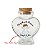 Kit Potinho de Vidro Personalizado Coração de Batizado com Rolha 70ml - 6cm x 7cm - 24 unidades - Rizzo - Imagem 1
