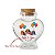 Kit Potinho de Vidro Personalizado Coração de Aniversário com Rolha 70ml - 6cm x 7cm - 24 unidades - Rizzo - Imagem 1