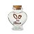 Kit Potinho de Vidro Coração de Páscoa com Rolha 70ml - 6cm x 7cm - 24 unidades - Rizzo - Imagem 1