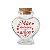 Potinho de Vidro Coração de Dia das Mães com Rolha 70ml - 6cm x 7cm - 1 unidade - Rizzo - Imagem 1