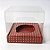 Caixa Para Mini Bolo G Pvc Base Vinho com Bolinhas Brancas - 8x8x8cm - 10 unidades - Assk - Rizzo - Imagem 1