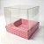 Caixa Para Mini Bolo M Pvc Base Rosa com Bolinhas Brancas - 7x7x7cm - 10 unidades - Assk - Rizzo - Imagem 1