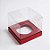 Caixa Para Mini Bolo G Pvc Base Vermelha Texturizada - 8x8x8cm - 10 unidades - Assk - Rizzo - Imagem 1
