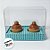 Caixa Mini Cupcake Com Tampa Transparente 2 Cavidades (11x9x5,5cm) Rosa com Bolinhas Marrons - 10 unidades - Assk - Rizz - Imagem 4