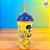 Copo de Plástico com Tampa e Canudo Mickey e Donald - 500ml - 1 unidade - Disney Original - Rizzo - Imagem 1