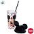 Copo de Plástico com Tampa e Canudo Orelha Mickey Mouse - 500ml - 1 unidade - Disney Original - Rizzo - Imagem 4